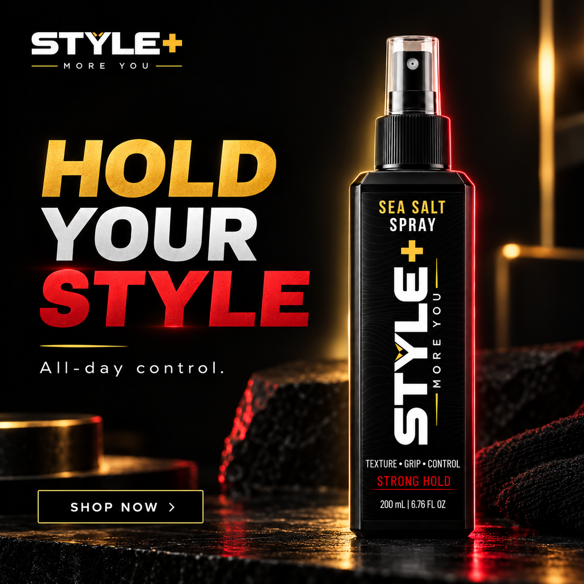 STYLE+ Sea Salt Spray 200ml | Strong Hold
