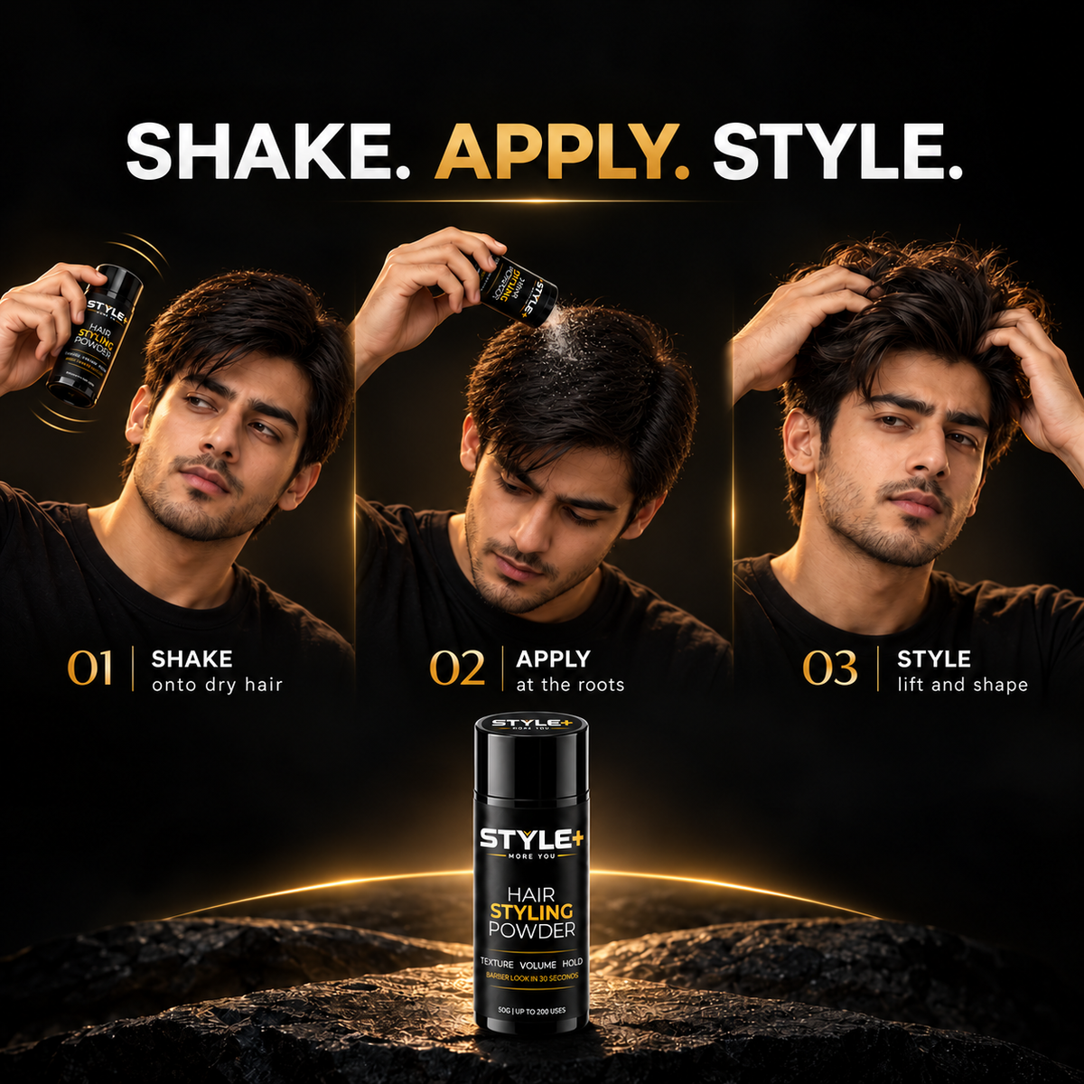STYLE+ Hair Styling Powder 50g | Volume, Texture & Strong Hold
