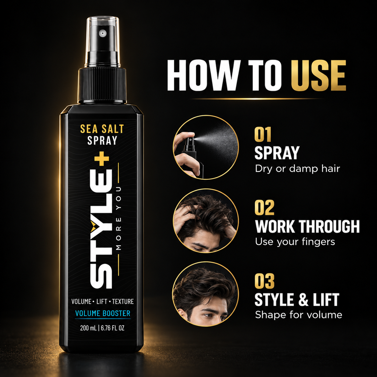 STYLE+ Sea Salt Spray 200ml | Volume Booster